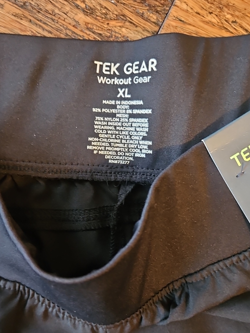 Black Tek Gear Shorts XL Midrise - Picture 4 of 6